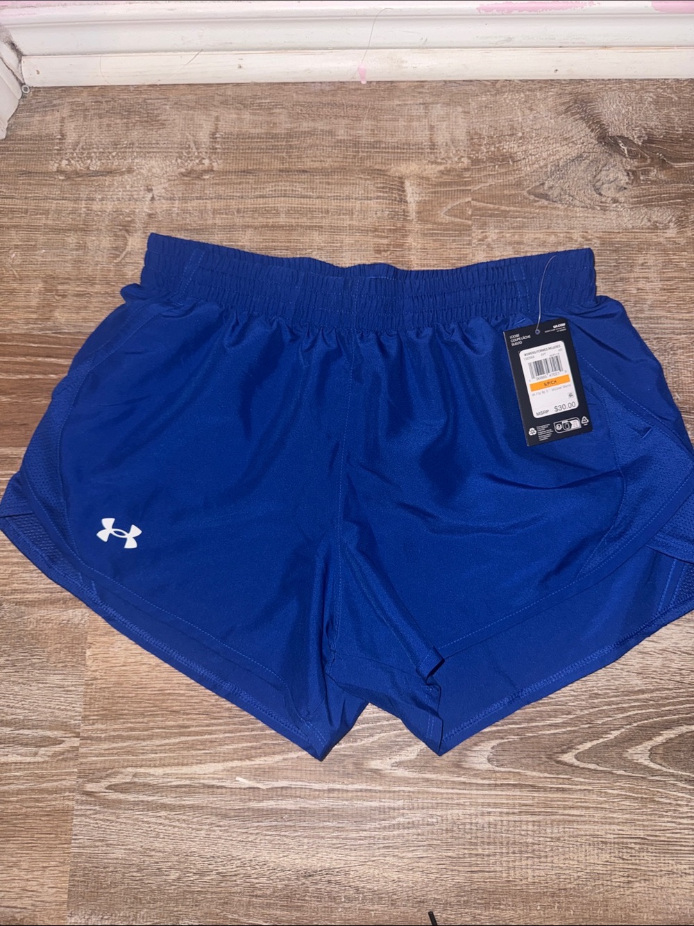Under Armour Royal Blue Women's Athletic Running Shorts - Picture 1 of 2